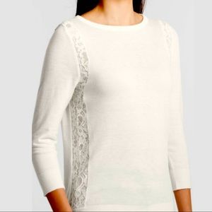 🌸Ann Taylor lace frost cashmere blend sweater XS / S